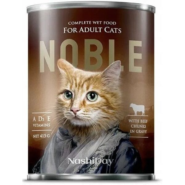 NOBLE CAT 415g  WOŁOWINA  ( kawałki       w sosie )    /24