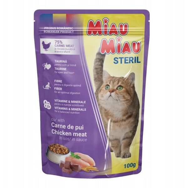 MIAU MIAU saszetka 100g STERIL KURCZAK    SOS /24