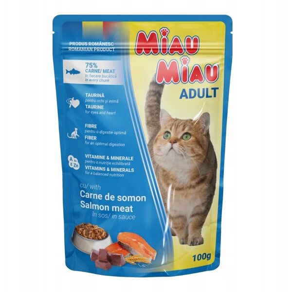 MIAU MIAU saszetka 100g ŁOSOŚ SOS /24