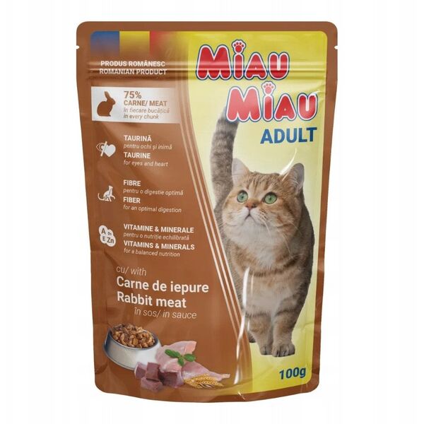 MIAU MIAU saszetka 100g KRÓLIK SOS /24