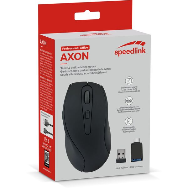 SPEEDLINK SL-630004-RRBK myszka Dom Po prawej stronie RF Wireless Optyczny 1600 DPI