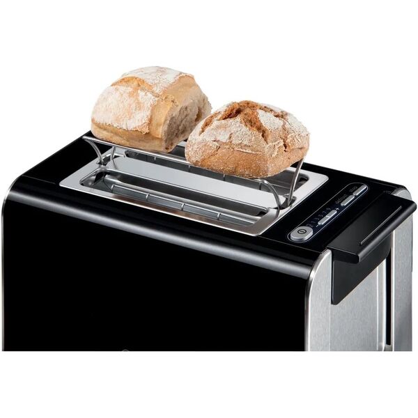 Bosch TAT8613N, 2 slice(s), Black, Stainless steel, Buttons, Level, LED, 860 W