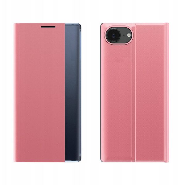 Etui New Sleep Case pokrowiec z klapką i podstawką na iPhone 16e - różowe