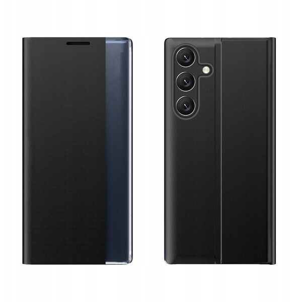 Etui New Sleep Case pokrowiec z klapką i podstawką na Samsung Galaxy S25 Edge - czarne