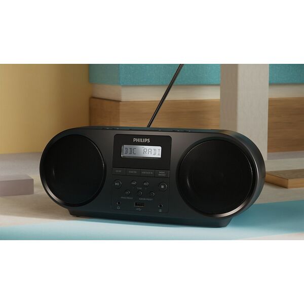 Philips TAZ6000/10, Black, Portable CD player
