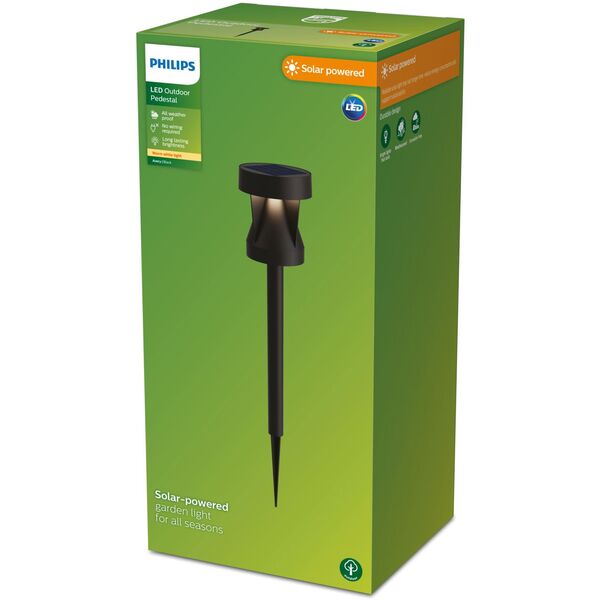 Plug-in LED outdoor light PHILIPS AVERY, solar rechargeable 1.8W, 2700K 200lm