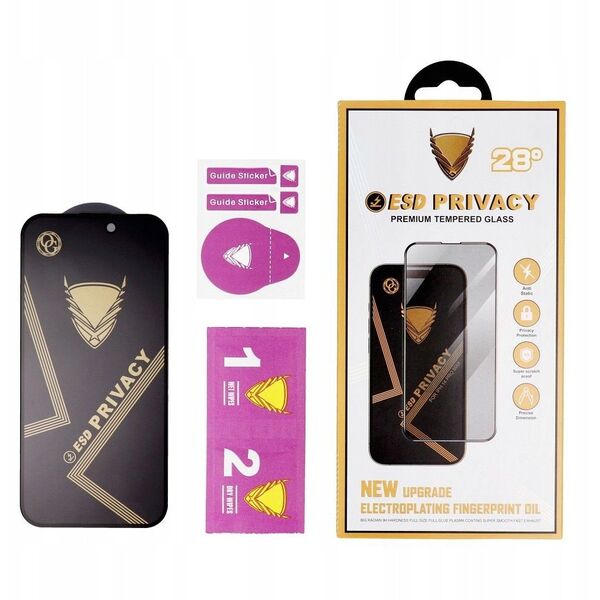 Szkło Hartowane OG Premium Privacy Glass - do Xiaomi 14T / 14T Pro czarny