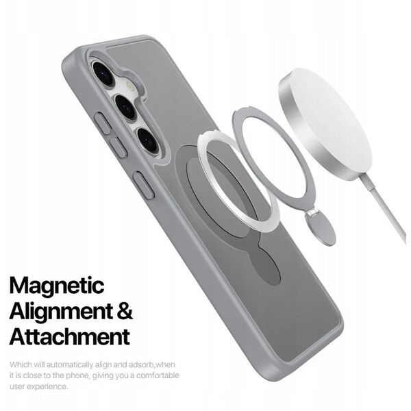 DUX DUCIS futerał YIND kompatybilny z MagSafe do SAMSUNG S25 Plus szary