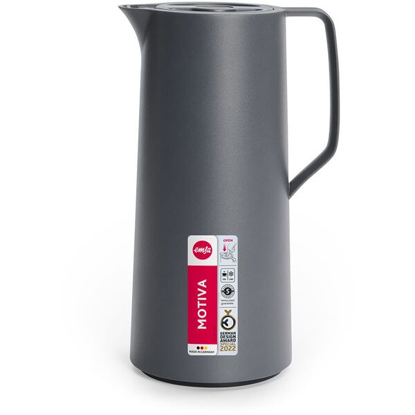 Emsa Motiva Insulated Jug Quick-Press QuickPress 1l anthracite (3110600634)
