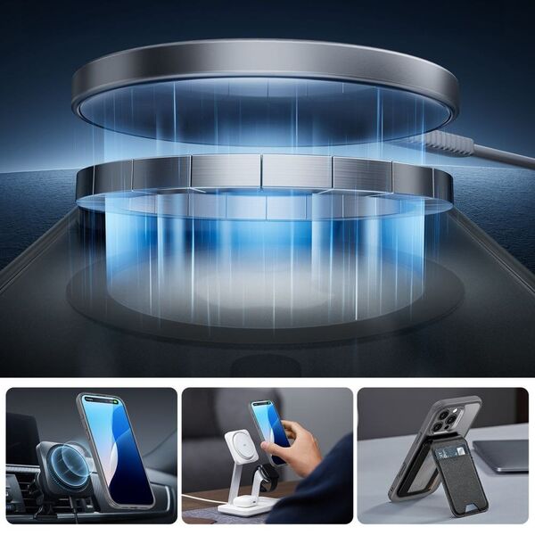 Etui ESR Classic Pro Set Halolock MagSafe na iPhone 16 Pro Max - szare