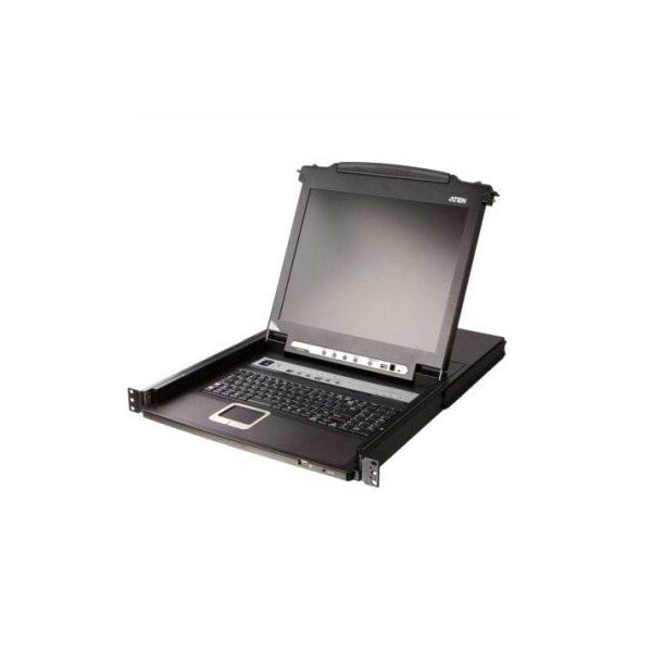 Przełącznik KVM LCD ATEN CL5708M, USB-PS/2, VGA, 8 portów, DE-Layout