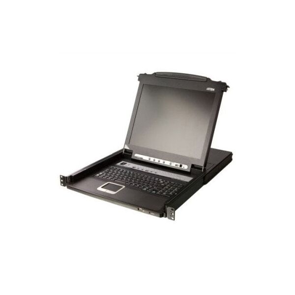 Przełącznik KVM LCD ATEN CL5716MW o szerokości 43 cm, USB-PS/2, VGA, 16 portów, DE-Layout