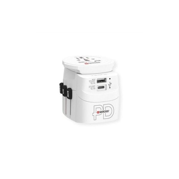 Skross PRO Light USB AC30PD World Travel Adapter, na cały świat