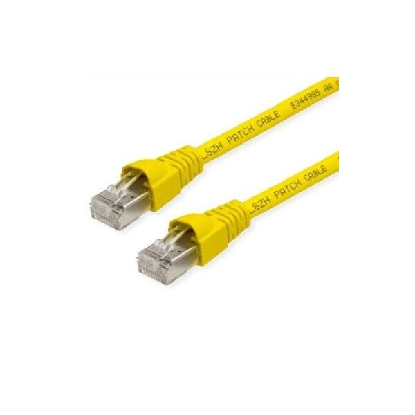 TELEGÄRTNER Kabel krosowy RJ45 S/FTP, kat. 6A, LSZH, żółty, 7 m