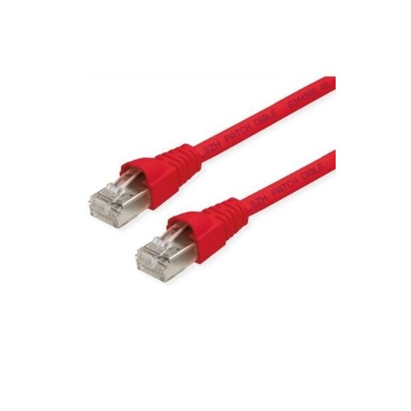 TELEGÄRTNER Kabel krosowy RJ45 S/FTP, kat. 6A, LSZH, czerwony, 4,5 m