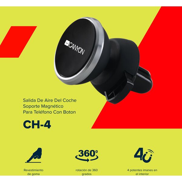 Canyon CNE-CCHM4 uchwyt Uchwyt pasywny Telefon komórkowy/Smartfon Czarny