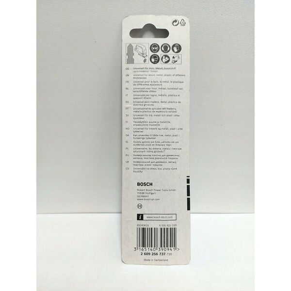 Jigsaw blades BOSCH T 345 XF, 108 mm, BIM, for metal, 2 pcs.