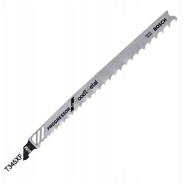 Jigsaw blades BOSCH T 345 XF, 108 mm, BIM, for metal, 2 pcs.