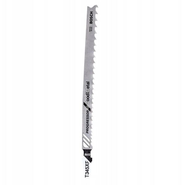 Jigsaw blades BOSCH T 345 XF, 108 mm, BIM, for metal, 2 pcs.