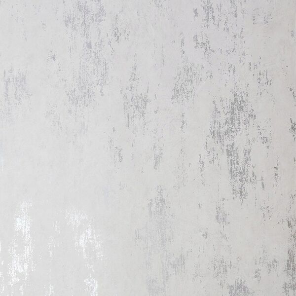 WALLPAPER 114951 DISTR TEXTURE WHIT/SILV