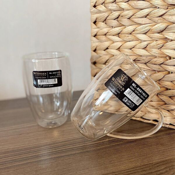 Double glass mug WILMAX, 300 ml