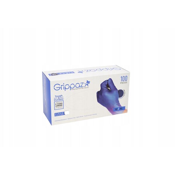 Disposable nitrile gloves with rough palm GRIPPAZ-245VB, size S, 100pcs.