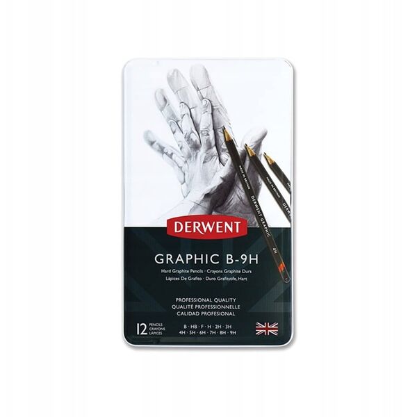 Derwent Graphic blyanter 12 stk sæt "hard"