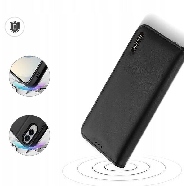 Etui Dux Ducis Hivo na Samsung Galaxy S25 Edge z klapką i ochroną RFID - czarne