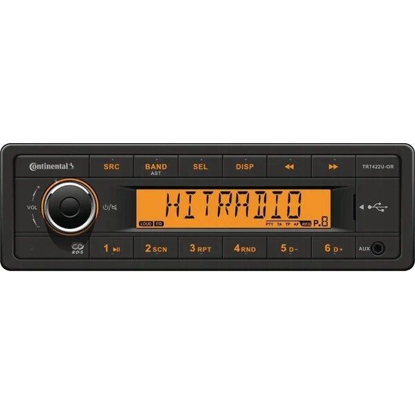 Continental TR7422U-OR FM RDS tuner USB/AUX 24V short shaft