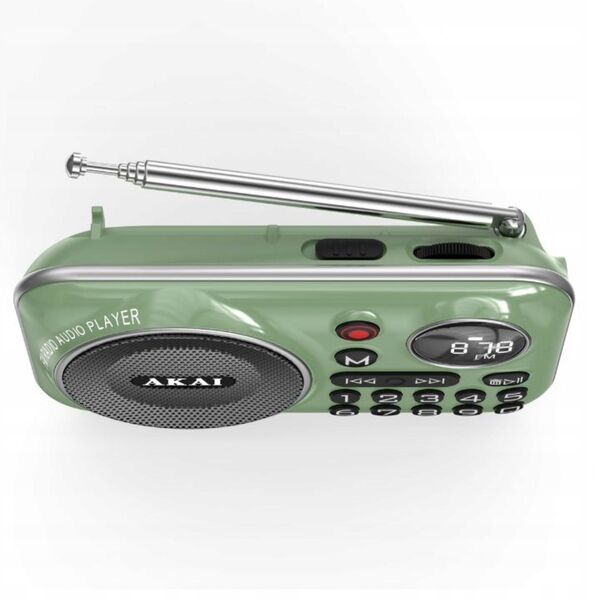 RADIO AKAI APR-500 USB, BT, TF, AKU, funkcja nagrywania