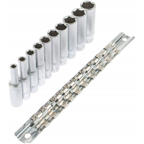 ASTA NASADKI RĘCZNE DŁUGIE 6-KĄT 1/4" NA ASTA NASADKI RĘCZNE 12KT 1/4" NA SZYNIE 4-13mm