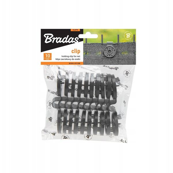 KLIPS DO MOCOWANIE SIATEK CIENIUJĄCYCH SZARY /10szt. BUNGEE CORD CLIPS