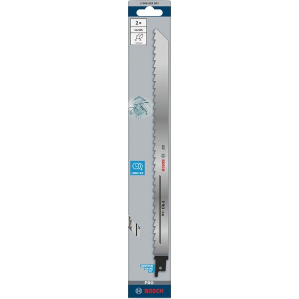 BOSCH BRZESZCZOT DO PIŁY SZABLASTEJ PRO ICE S1211K 1,25 x 19 x 300mm /2szt. 300mm
