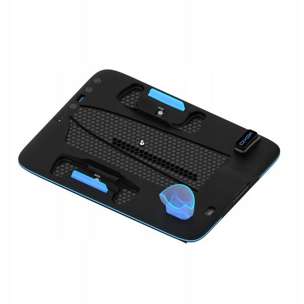 YAXO Podstawka chłodząca i ładująca ICE STORM do PS5 Slim Techno Black