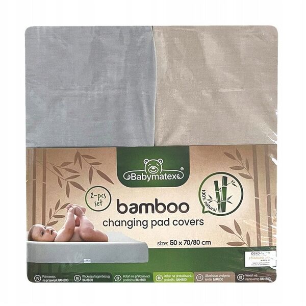Pokrowiec na przewijak BAMBOO 2 pak, roz. 50x70/80