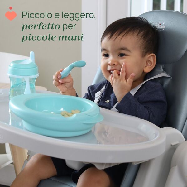 CHICCO-1610025-PIERWSZA ŁYŻECZKA          NIEBIESKA 8M+