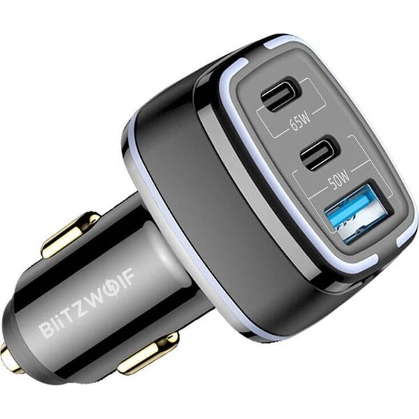 Ładowarka Samochodowa BlitzWolf BW-BC4 115W 3-Port USB-C PD QC FCP AFC SCP