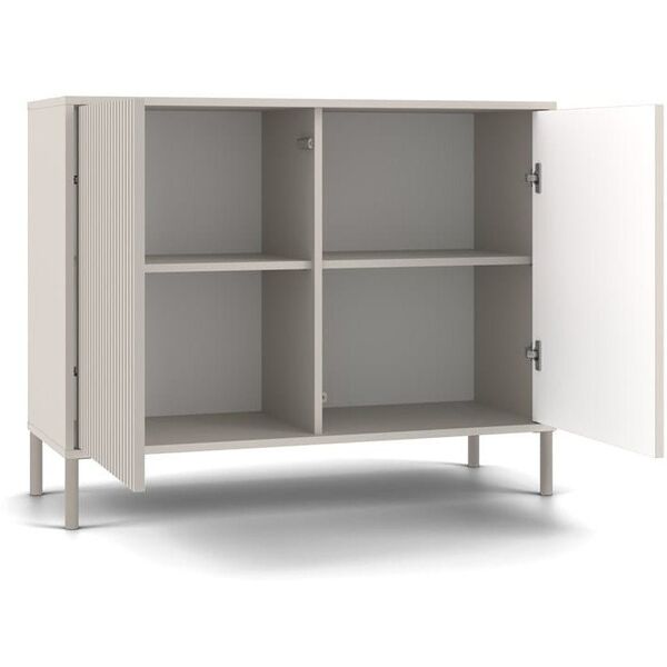 Komoda KAMARO 2D SLIM KASZMIR Lamele Front Ryflowany