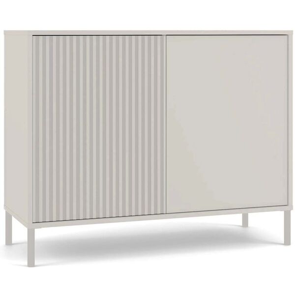 Komoda KAMARO 2D SLIM/GŁADKI KASZMIR Lamele Front Ryflowany + Klasyczny