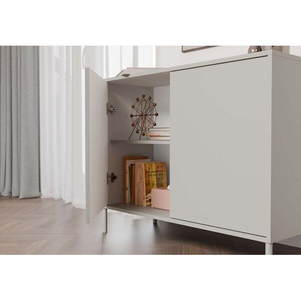 Komoda KAMARO 2D SLIM/GŁADKI KASZMIR Lamele Front Ryflowany + Klasyczny