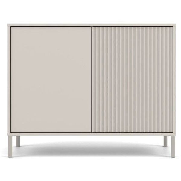 Komoda KAMARO 2D SLIM/GŁADKI KASZMIR Lamele Front Ryflowany + Klasyczny