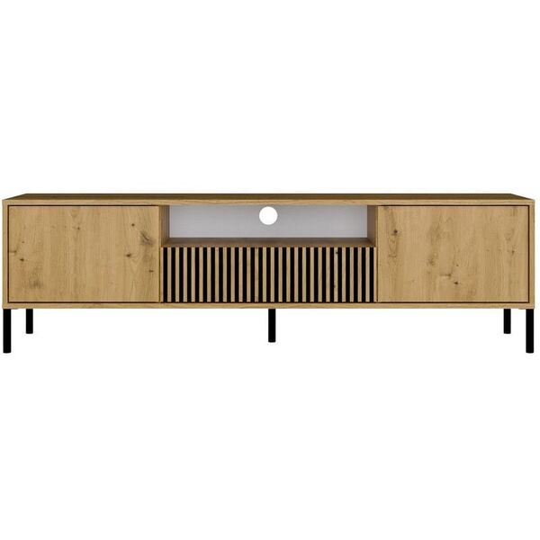 SZAFKA RTV KAMARO 160 DĄB ARTISAN Front ryflowany + Klasyczny