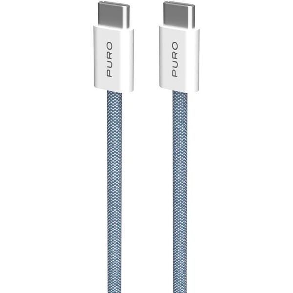 Kabel Puro Fabrik 60W USB-C - USB-C 1,5m - niebieski
