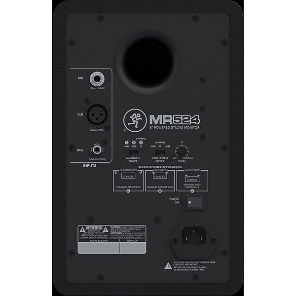 Aktywna kolumna Mackie MR524 - 1.0 Kanäle - Verkabelt - XLR/6.3mm/RCA - 30 W - 45 - 20000 Hz - Schwarz