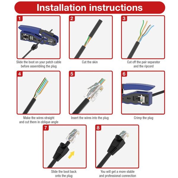 Osłonka wtyku RJ45 szara 10 sztuk