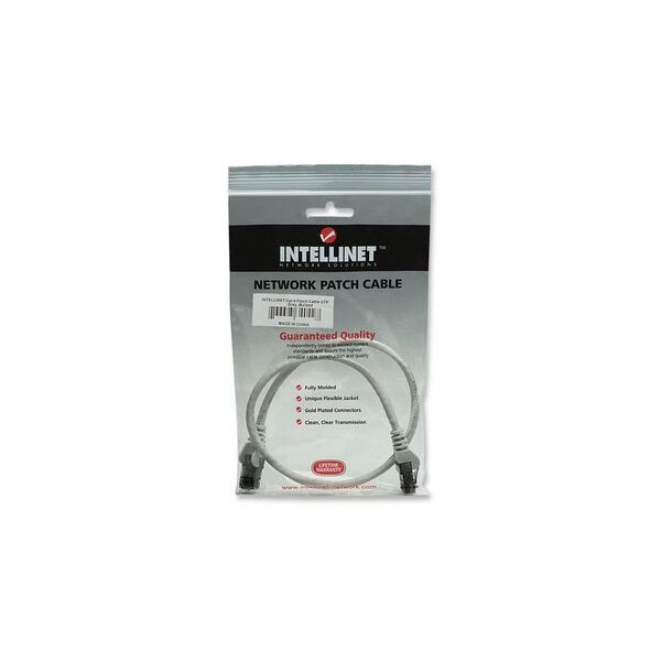 Patchcord Cat6 UTP 0,3m 100% CU szary