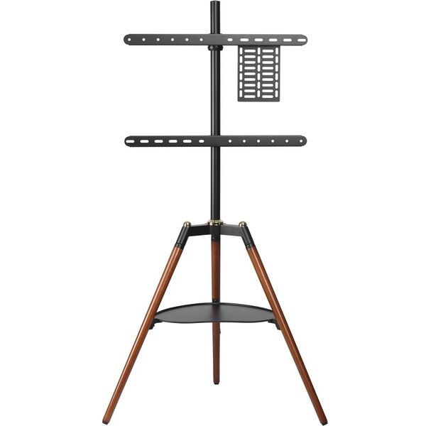 Stojak tripod TV 32-65" do 32kg regulowany z półką drewniany