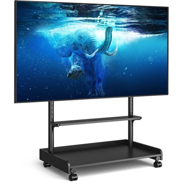 Stojak mobilny TV 50-86” do 68kg regulowany 2 półki AV