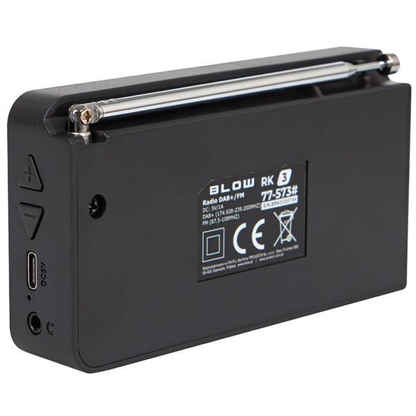 Radio kuchenne FM/DAB+ BLOW RK3 BT czarne