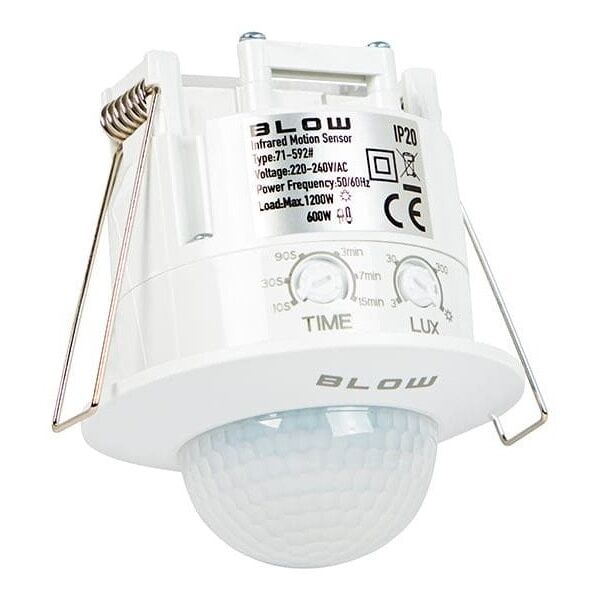 Czujnik ruchu  BLOW MS-02  sufitowy 360 podtynkowy biały